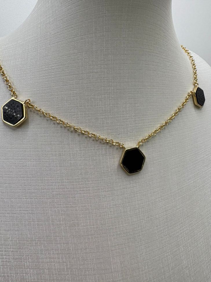 Gargantilha semijoia elos e octógono - #2