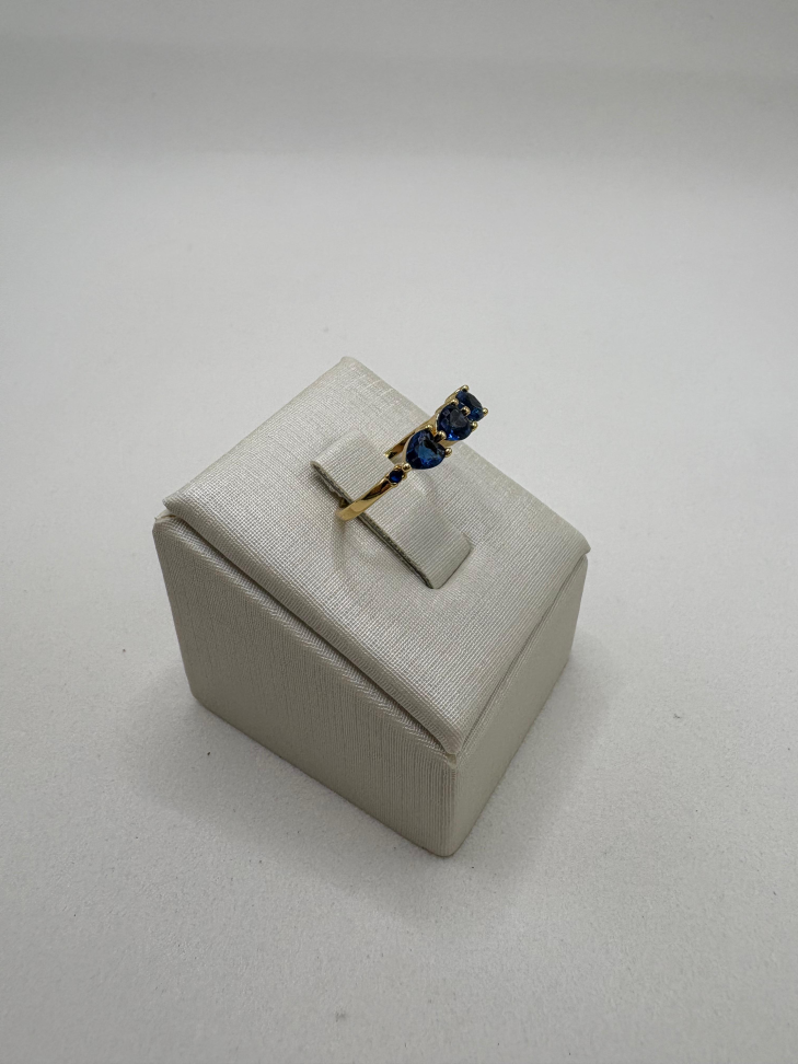 Anel semijoia três corações - #2