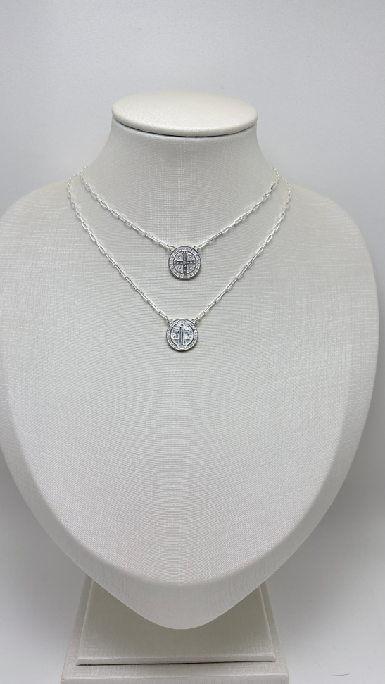 Escapulário prata São Bento - #3