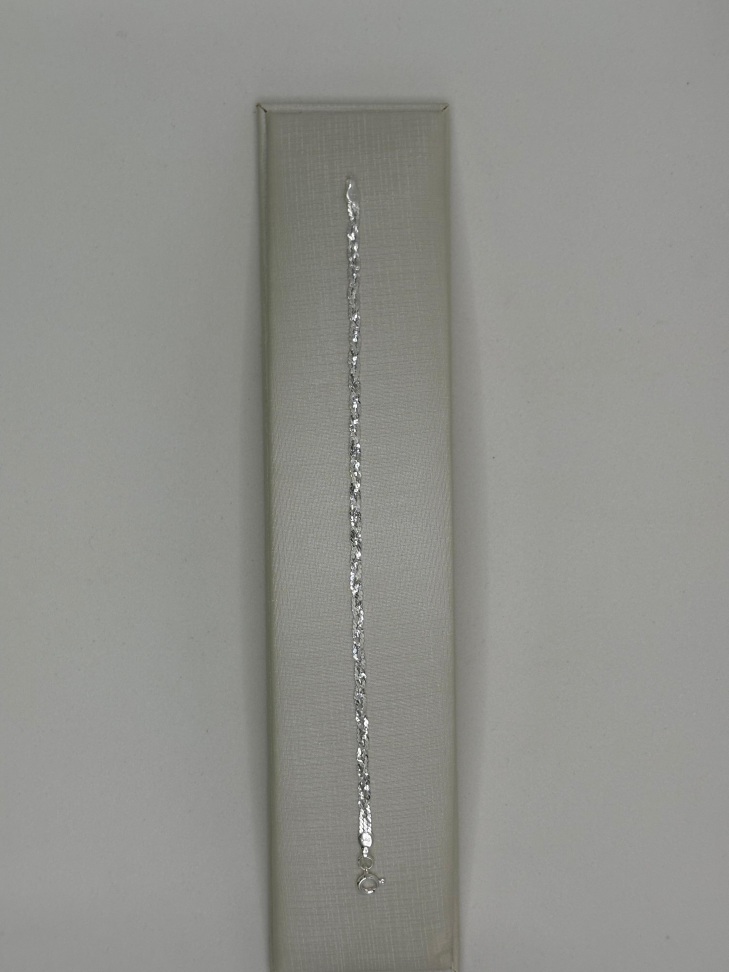 Pulseira prata trançada - #3