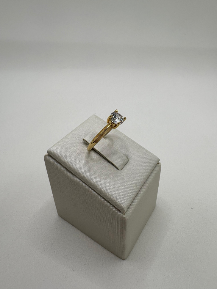 Anel semijoia solitário zircônia - #2