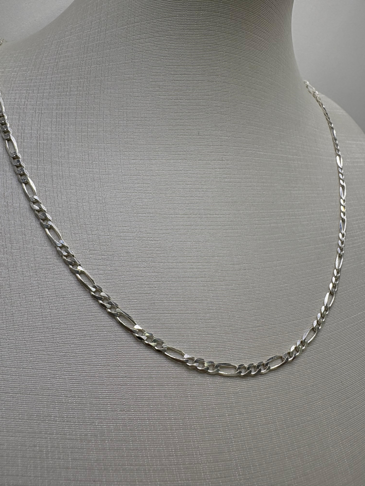 Corrente prata 3x1 60cm - #2