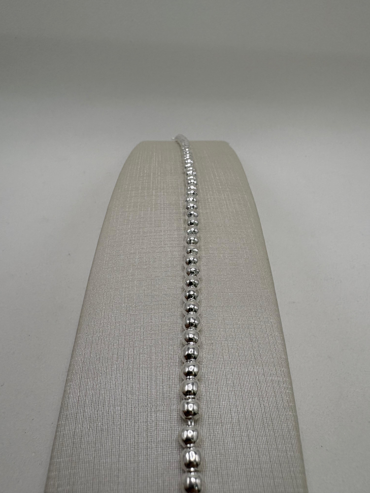 Pulseira prata bolas - #3