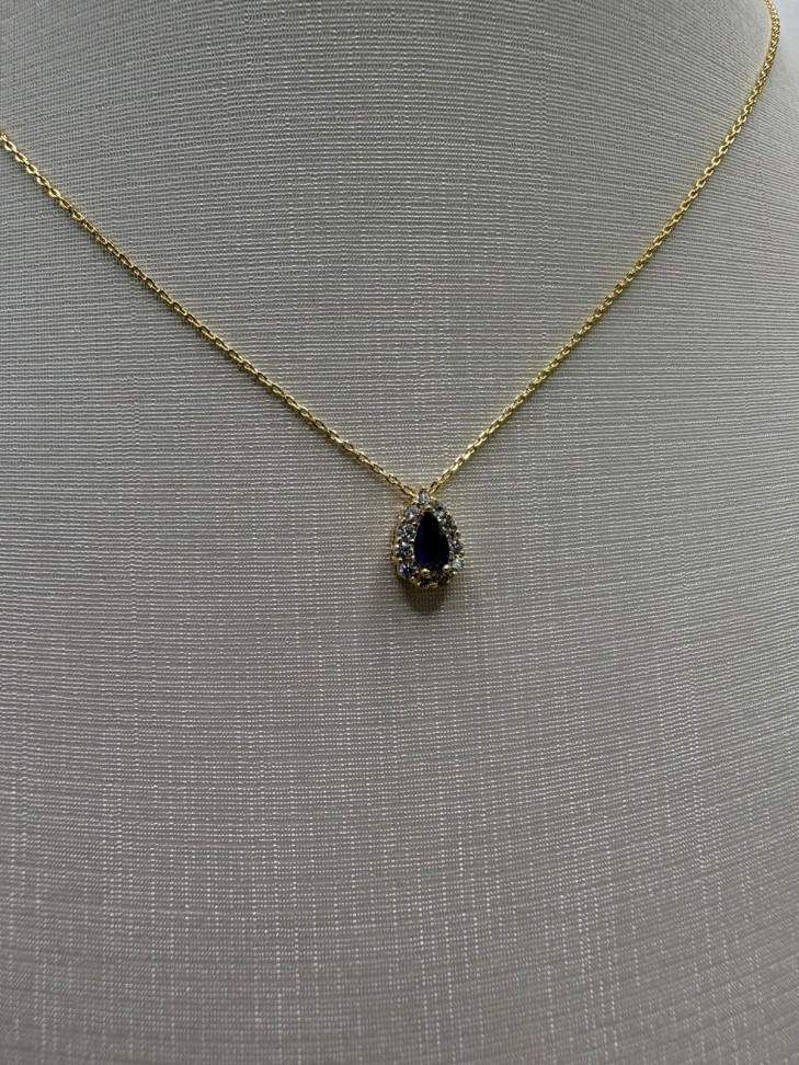 Gargantilha semijoia gota zircônia - #2