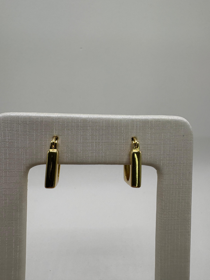 Brinco semijoia argola quadrado - #1