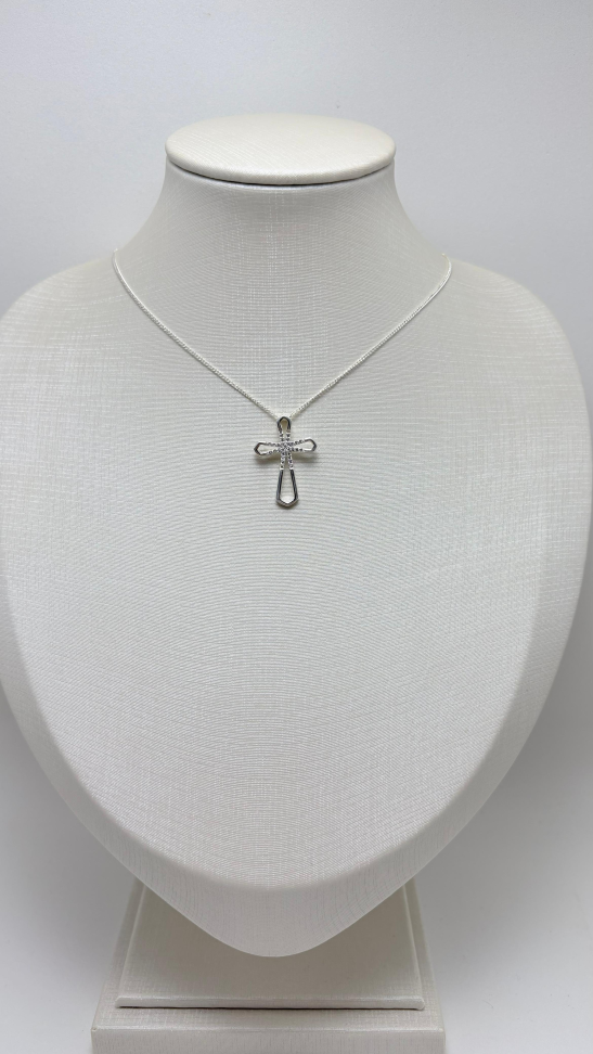 Pingente prata cruz - #3