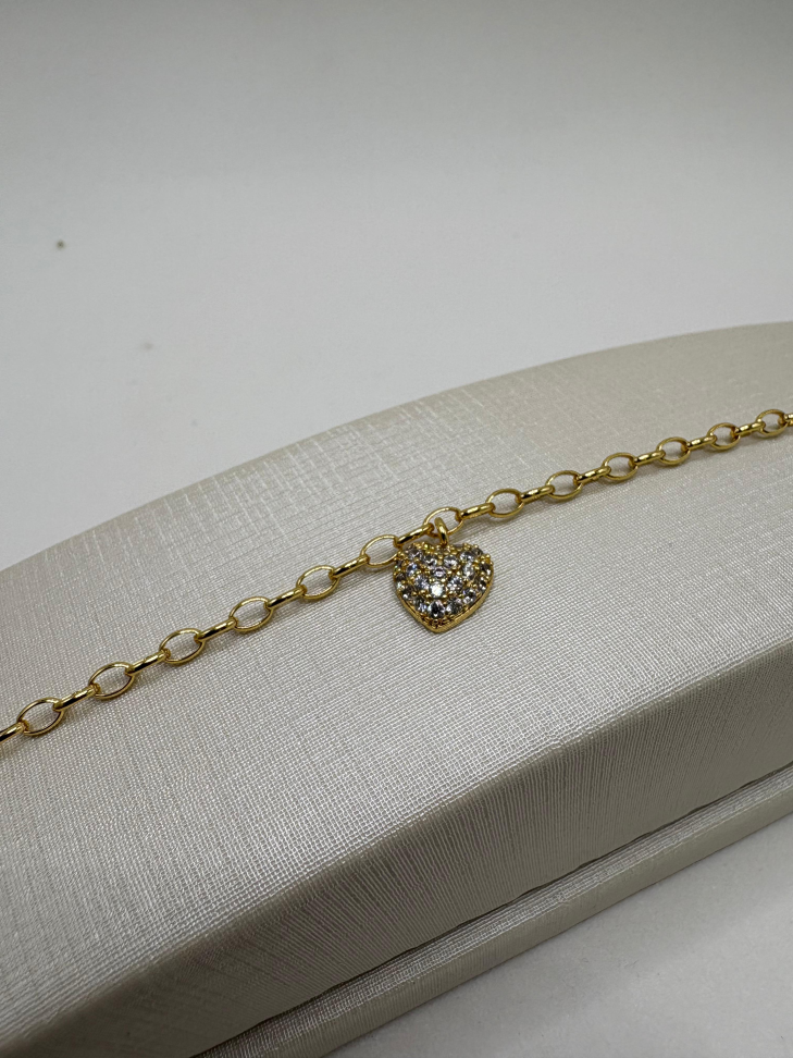 Pulseira semijoia coração - #2