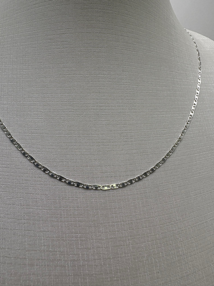 Corrente prata piastrine 45cm - #2