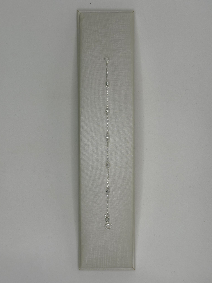 Pulseira infantil prata bola - #2