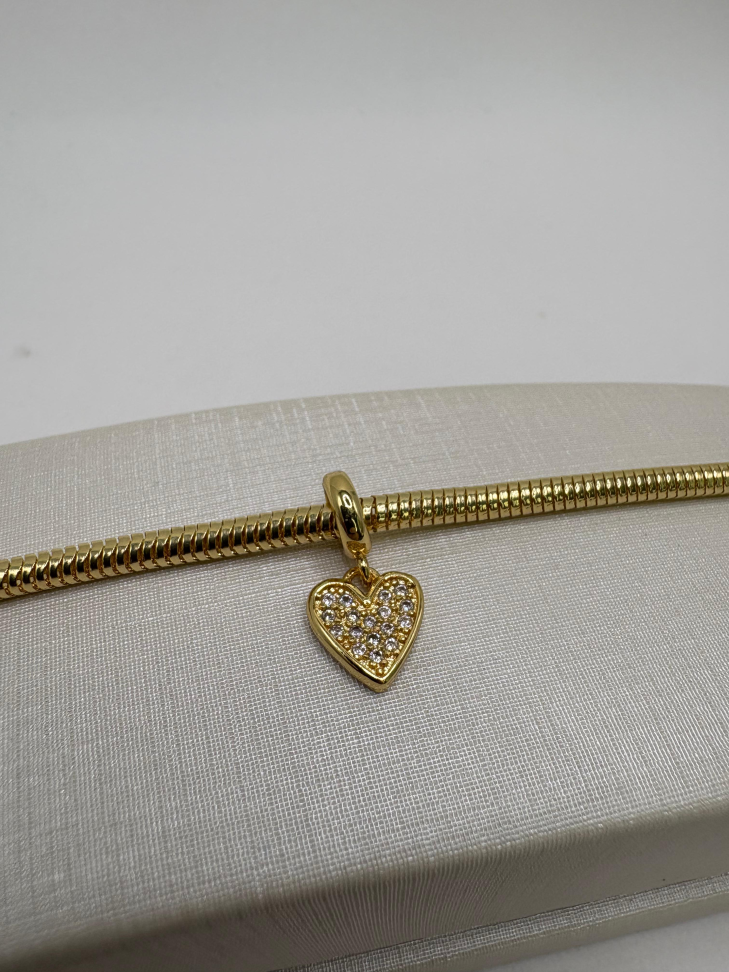 Berloque semijoia coração - #2