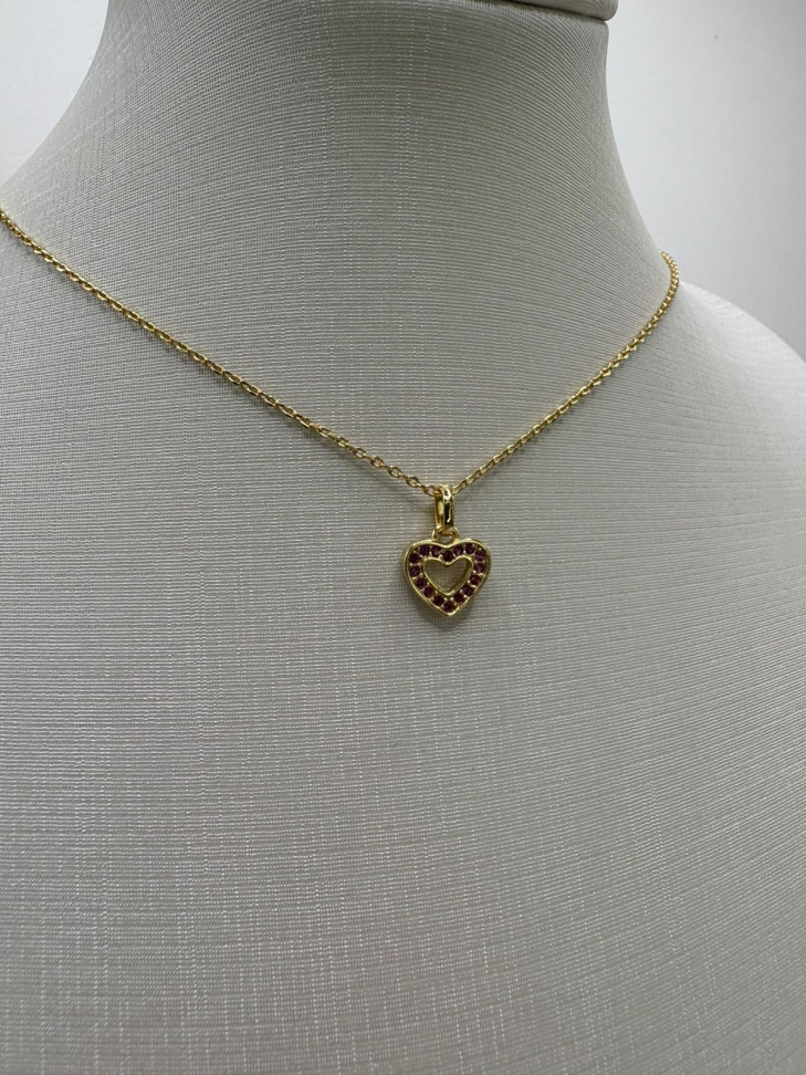 Gargantilha semijoia infantil com pingente de coração - #2