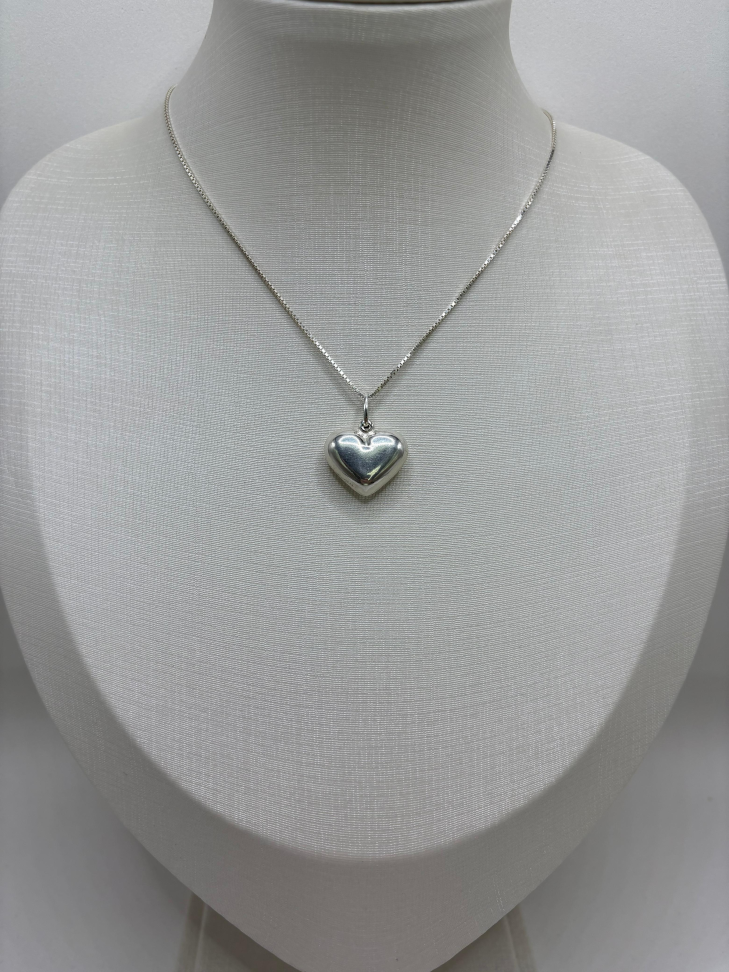 Pingente prata coração liso - #2