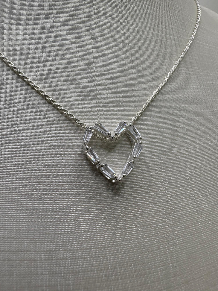 Pingente prata coração - #1