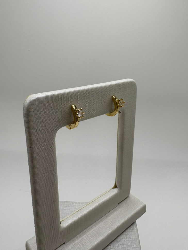 Brinco semijoia argola solitário - #3