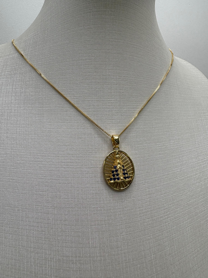 Pingente semijoia medalha Nossa Senhora - #3