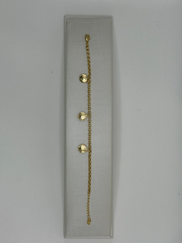 Pulseira semijoia com medalha de São Bento - #2