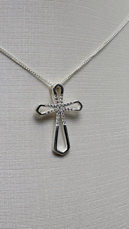 Pingente prata cruz - #4