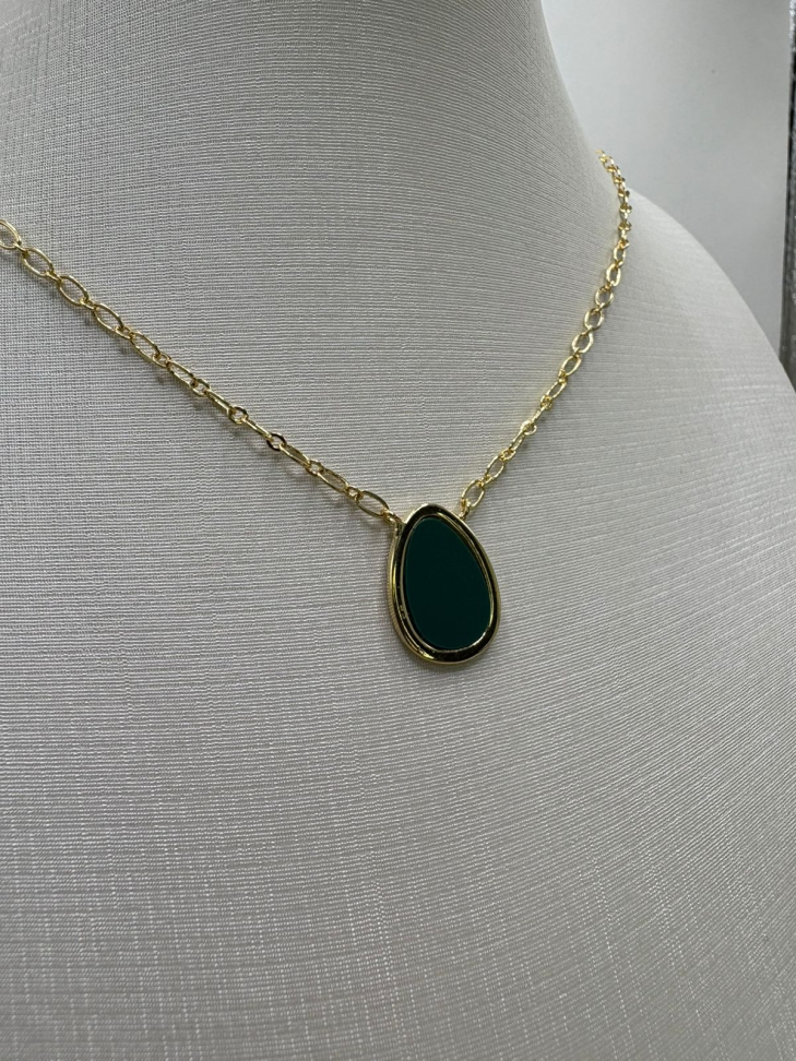 Gargantilha semijoia elo com gota - #2