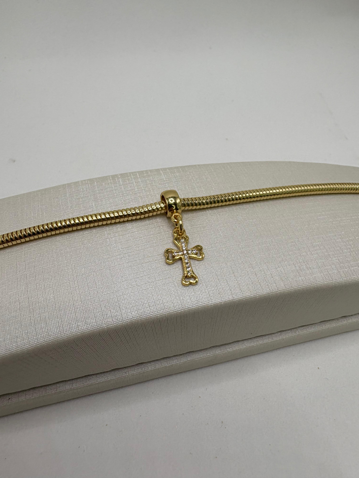 Berloque semijoia cruz - #2