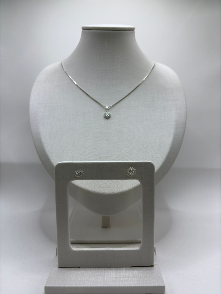 Brinco prata zircônia - #2