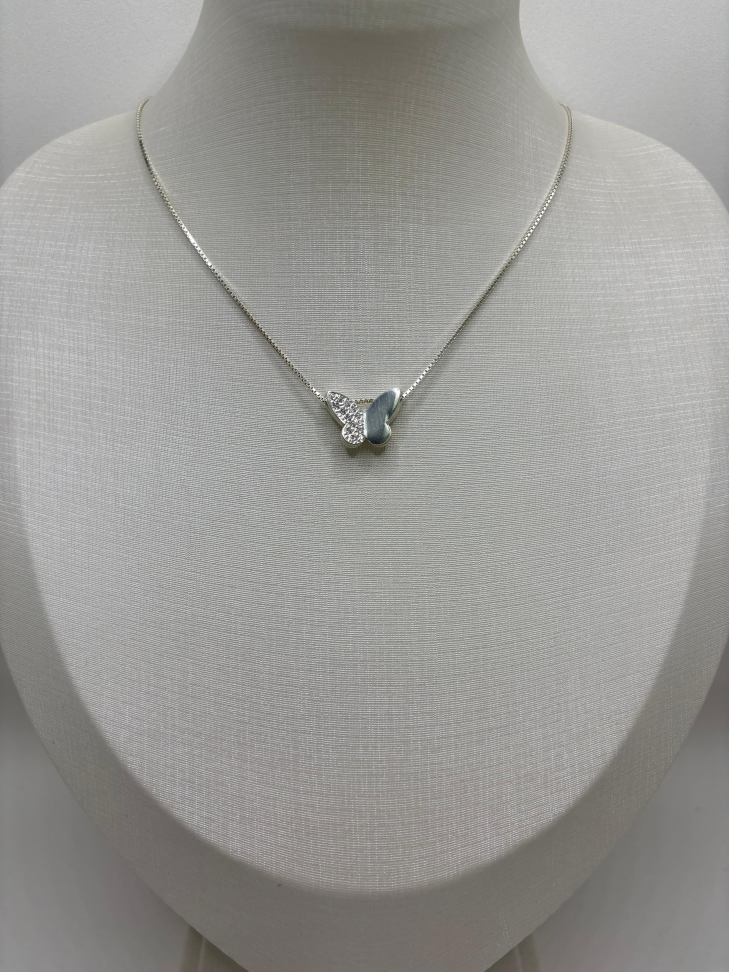 Gargantilha prata  veneziana borboleta - #2