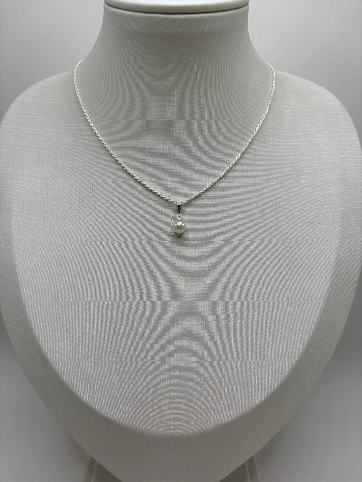 Gargantilha prata veneziana perola - #2