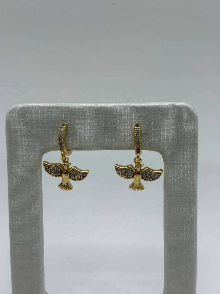 Brinco semijoia argola pingente de espirito santo - #2