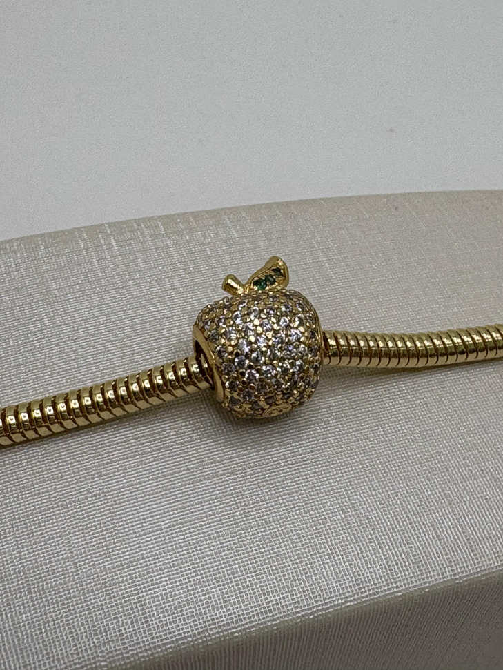 Berloque semijoia maçã - #1