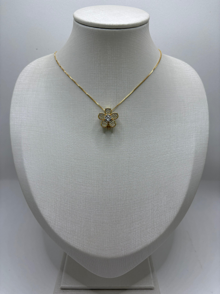 Pingente semijoia click flor - #2