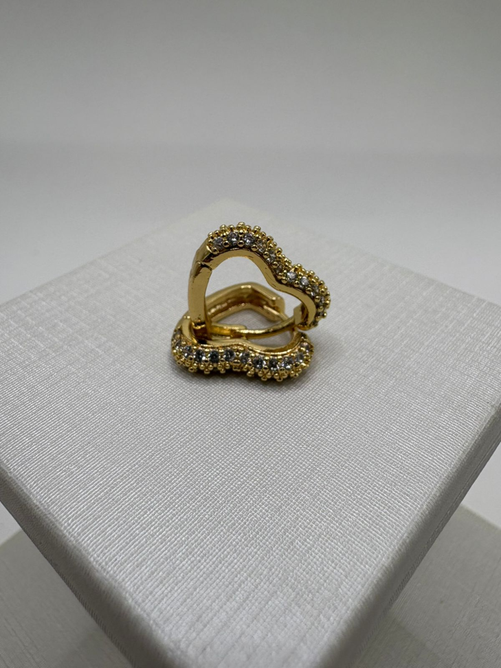 Brinco semijoia argola coração - #2