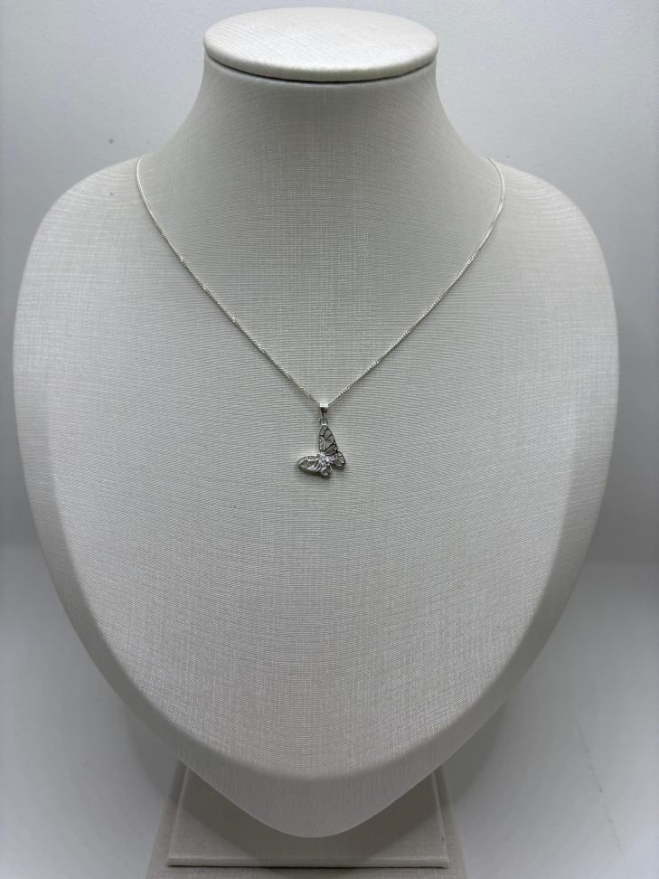 Gargantilha prata veneziana borboleta - #2