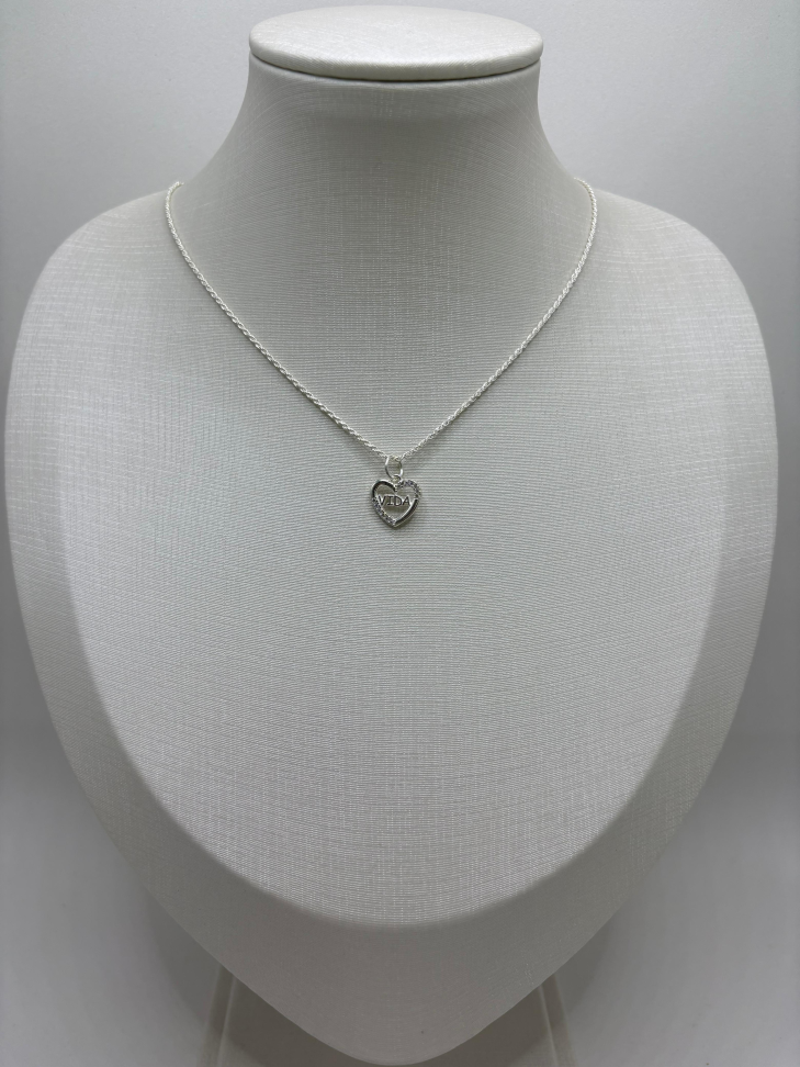 Pingente prata coração vida - #2