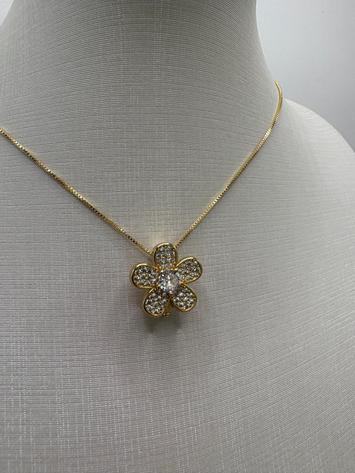 Pingente semijoia click flor - #3