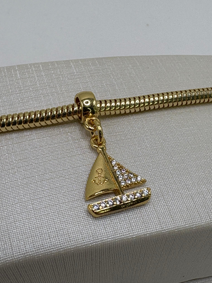 Berloque semijoia veleiro - #1