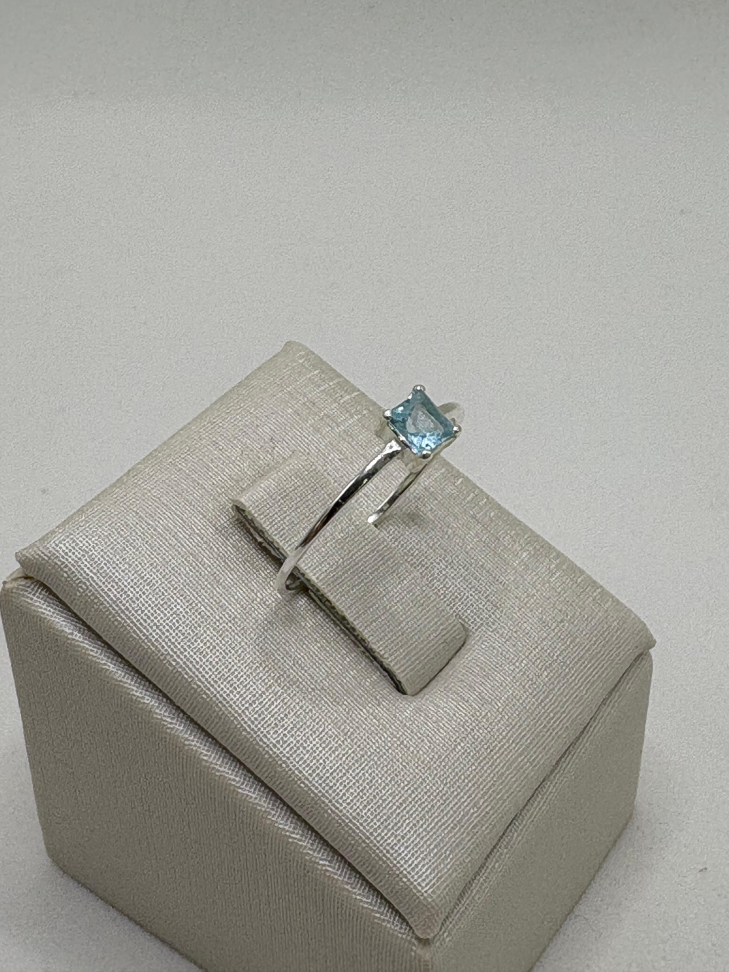 Anel prata solitário - #1