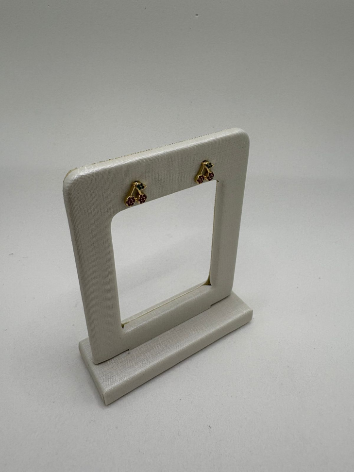 Brinco semijoia infantil cereja - #2