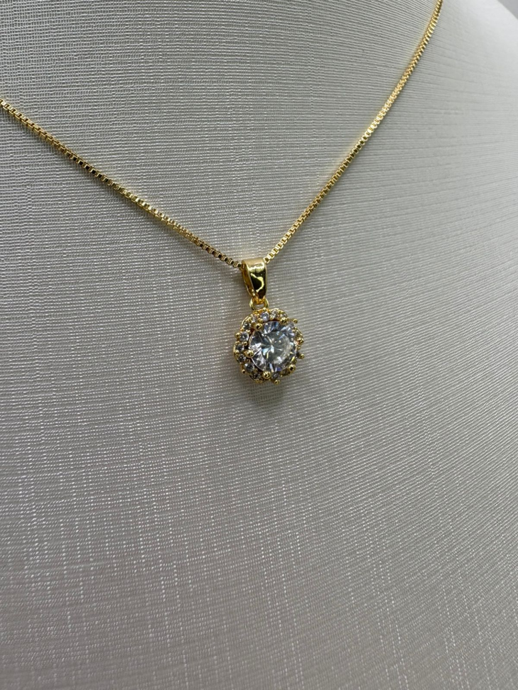 Pingente semijoia círculo zircônia - #2