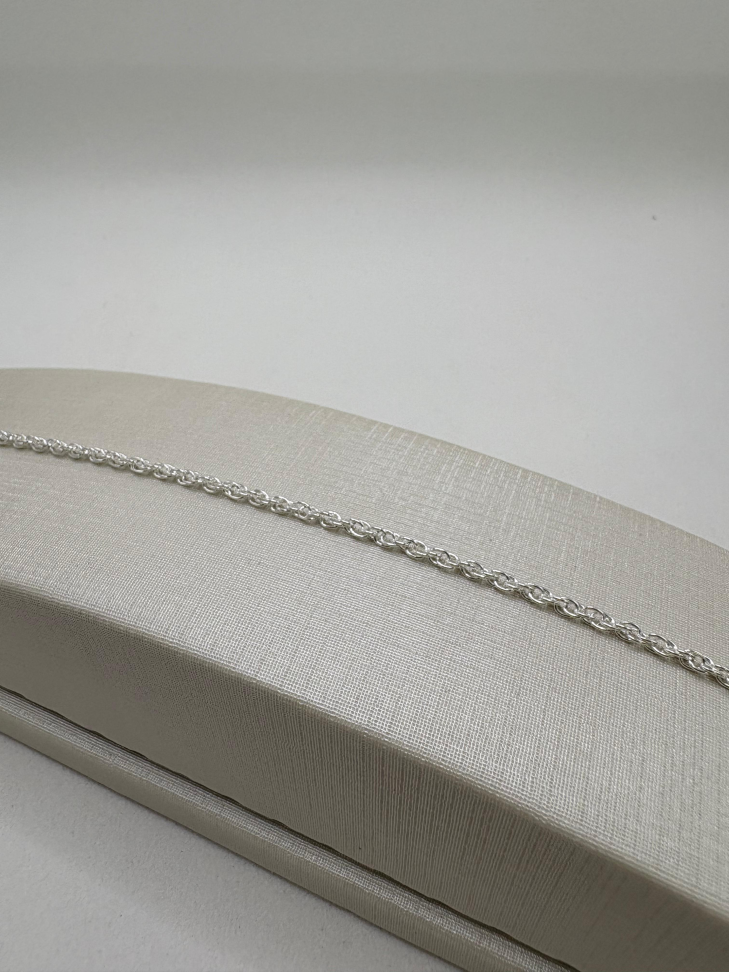 Pulseira prata meia corda - #1