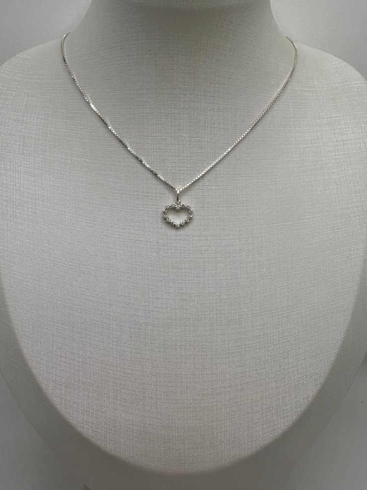gargantilha prata veneziana coração - #2