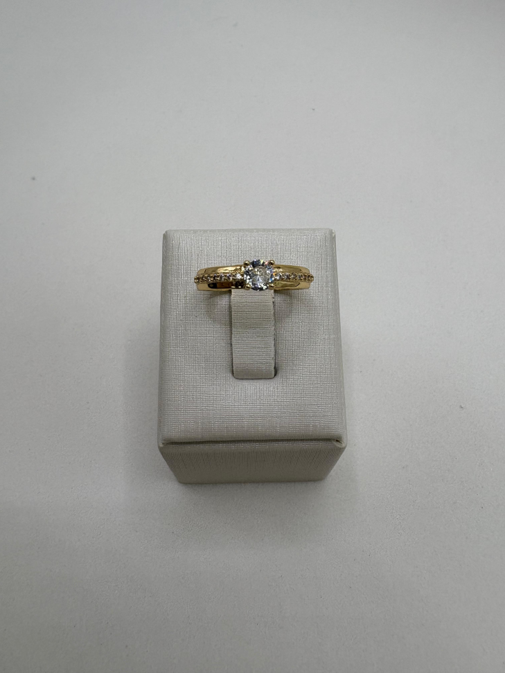 Anel semijoia solitário - #2