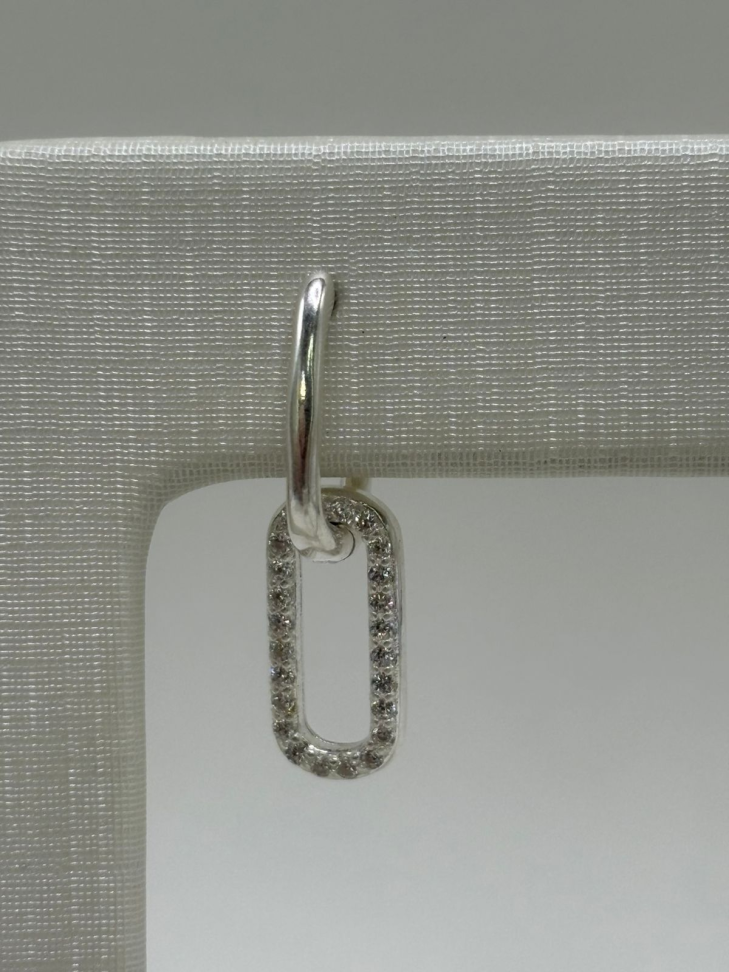 Brinco prata oval - #2