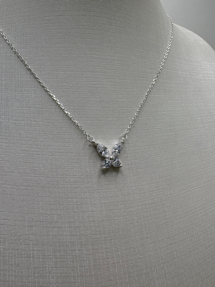 Gargantilha prata cartier borboleta - #2