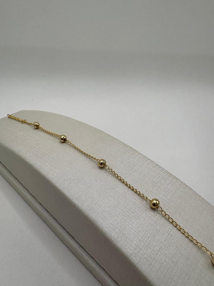 Pulseira semijoia bolas espaçadas. - #3