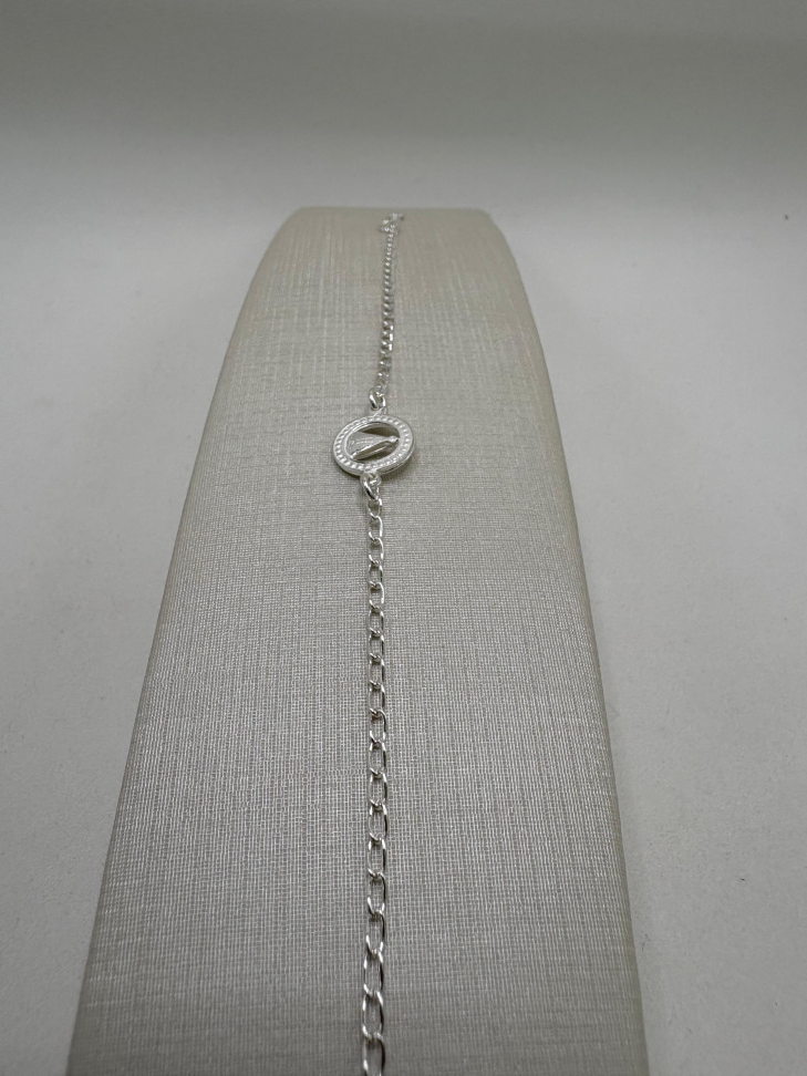 Pulseira prata elos com medalha de Nossa Senhora Aparecida. - #3