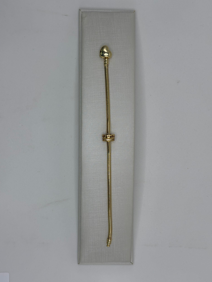 Berloque semijoia coração vazado e zircônia - #3