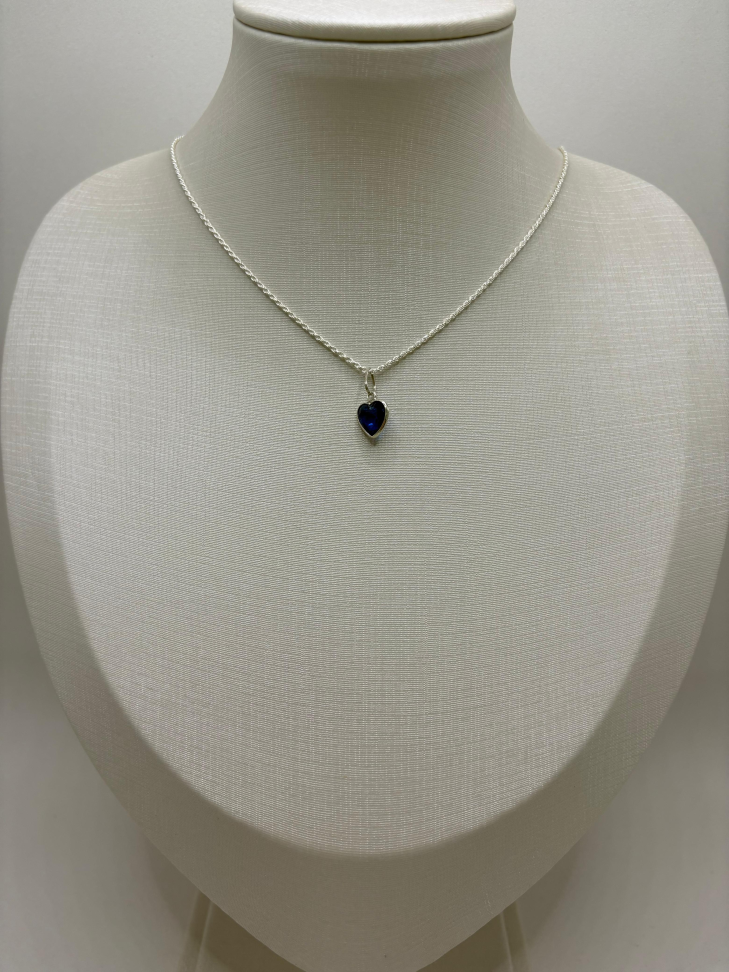 Pingente prata coração zircônia - #2