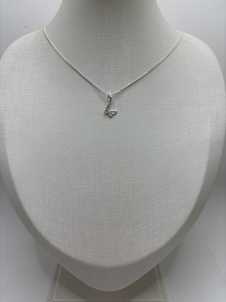 Pingente prata borboleta zircônia - #2