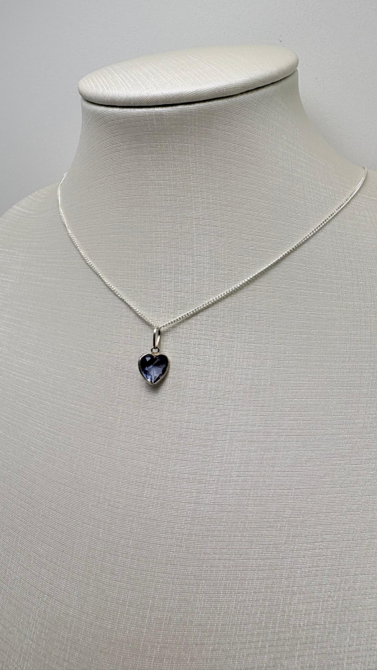 Pingente prata coração zircônia - #2