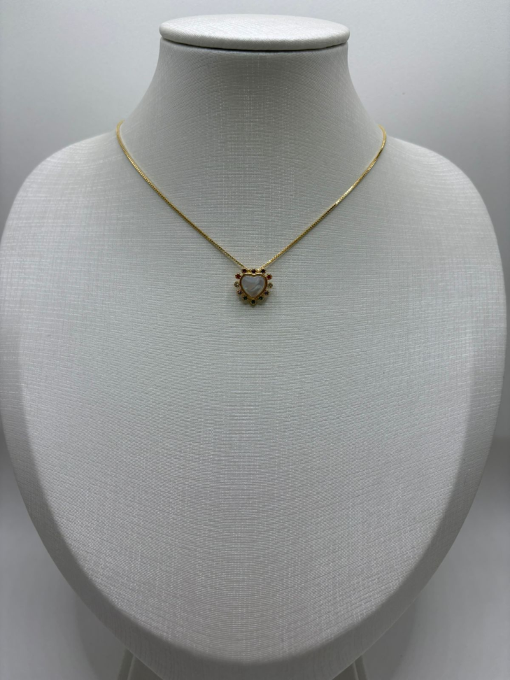 Pingente semijoia coração zircônia - #2