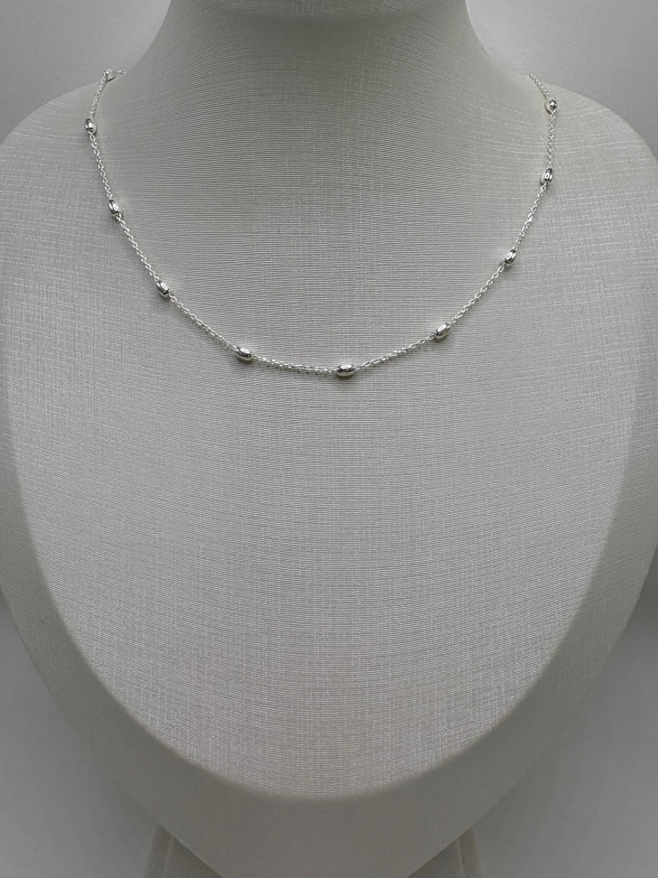 Corrente prata bola 45cm - #2